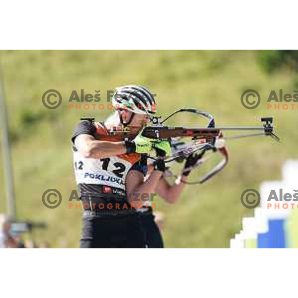 Anton Vidmar at Slovenian Championship in Summer Biathlon at Pokljuka, Slovenia on September 9, 2023 