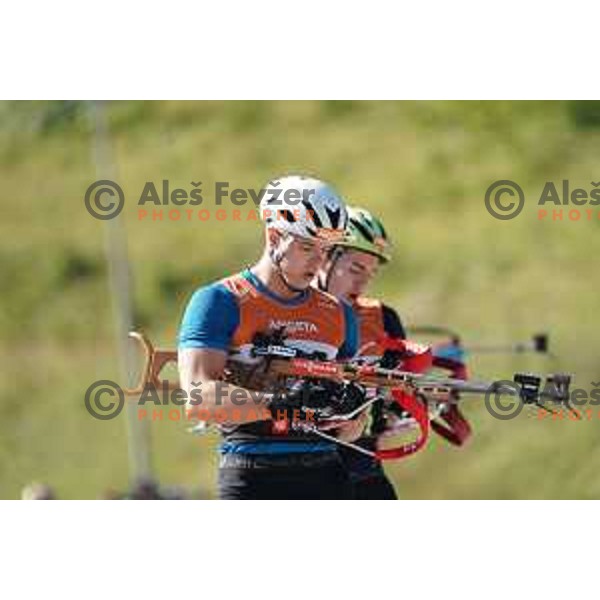 Alex Cisar at Slovenian Championship in Summer Biathlon at Pokljuka, Slovenia on September 9, 2023 