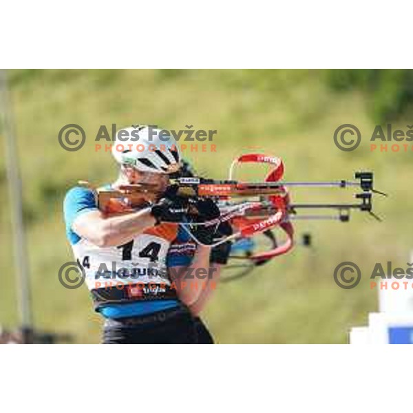 Alex Cisar at Slovenian Championship in Summer Biathlon at Pokljuka, Slovenia on September 9, 2023 