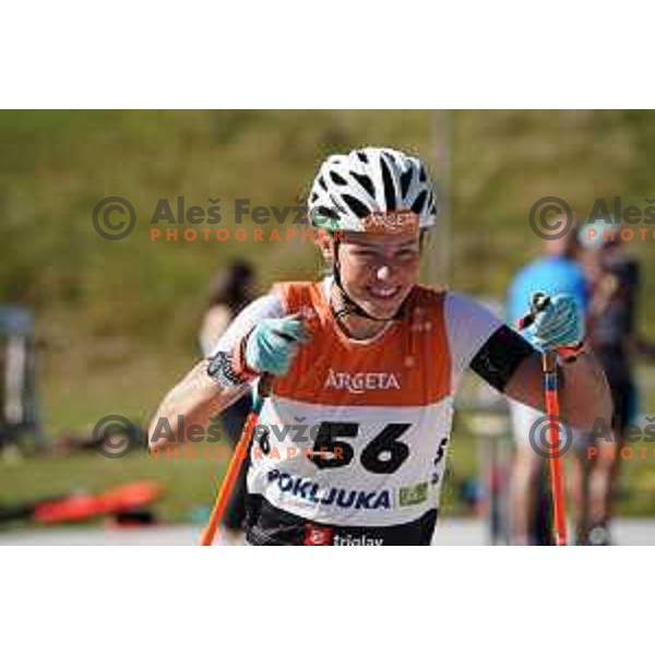 Anamarija Lampic at Slovenian Championship in Summer Biathlon at Pokljuka, Slovenia on September 9, 2023 