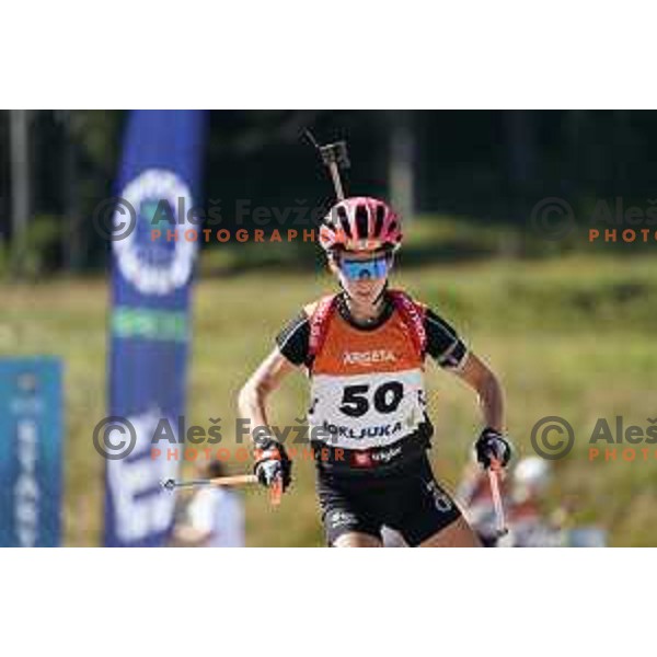 Lena Repinc at Slovenian Championship in Summer Biathlon at Pokljuka, Slovenia on September 9, 2023 