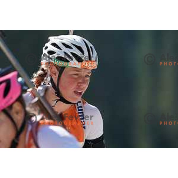 Anamarija Lampic at Slovenian Championship in Summer Biathlon at Pokljuka, Slovenia on September 9, 2023 