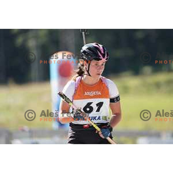 Lara Hiti at Slovenian Championship in Summer Biathlon at Pokljuka, Slovenia on September 9, 2023 