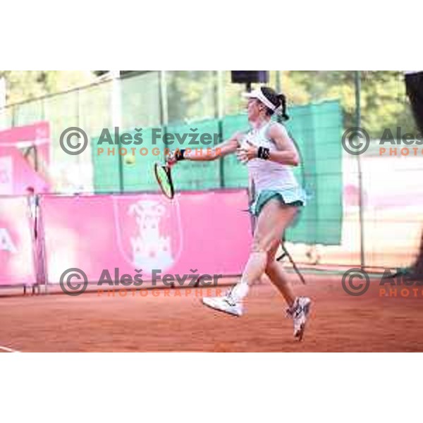 Tamara Zidansek of Slovenia in action during first round of WTA Zavarovalnica Sava Ljubljana, Slovenia on September 12, 2023. Foto: Filip Barbalic