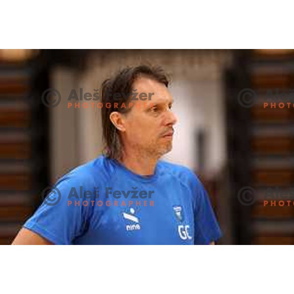 Gheorge Cretu of the Slovenia National Volleyball team meets the media, Ljubljana on September 21, 2023 