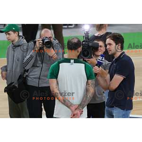 Justin Cobbs at Cedevita Olimpija practice session in Arena Stozice, Ljubljana, Slovenia on September 27, 2023