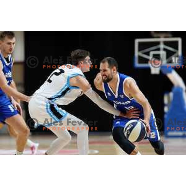 In action during Nova KBM League 2023/2024 basketball match between Ilirija and Rogaska in Ljubljana, Slovenia on September 30, 2023