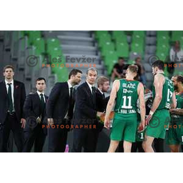 Simone Pianigiani during BKT EuroCup 2023-2024 regular season basketball match between Cedevita Olimpija (SLO) and Juventut Badalona (ESP) in Ljubljana, Slovenia on October 11, 2023 