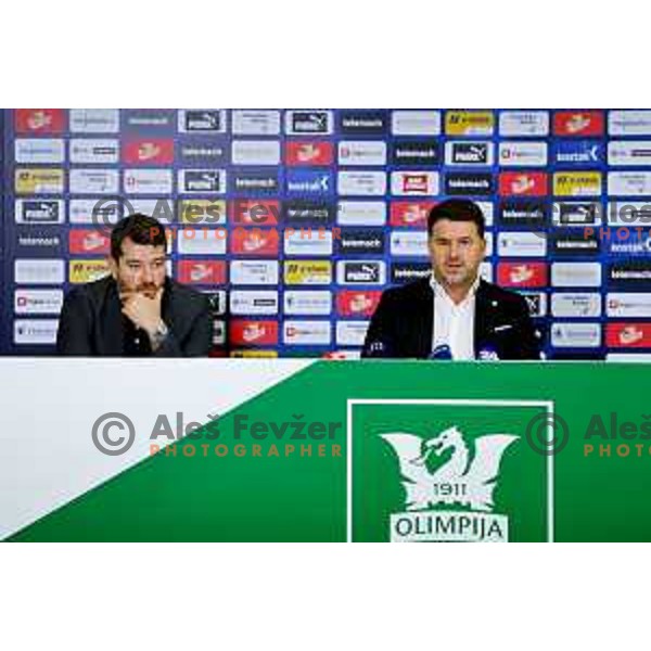 Press conference of NK Olimpija announcing new head coach in Ljubljana, Slovenia on October 16 ,2023