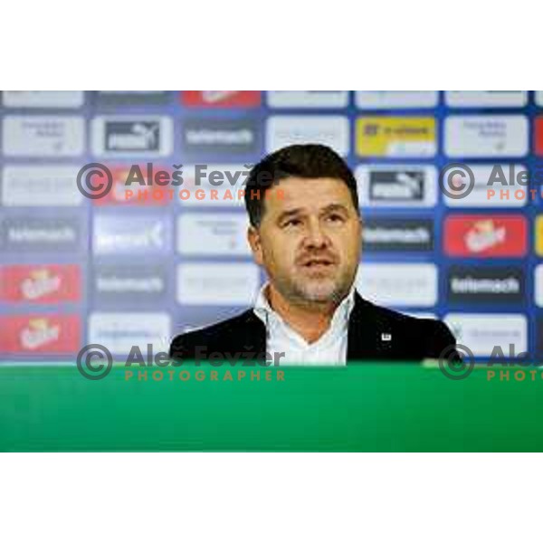 Press conference of NK Olimpija announcing new head coach in Ljubljana, Slovenia on October 16 ,2023