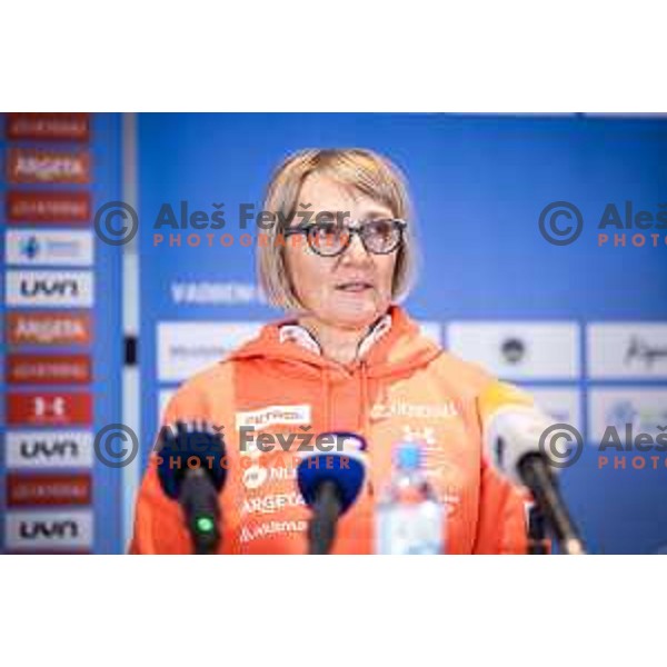 Darja Crnko during press conference in Hotel Arena, Maribor, Slovenia on October 19, 2023. Photo: Jure Banfi
