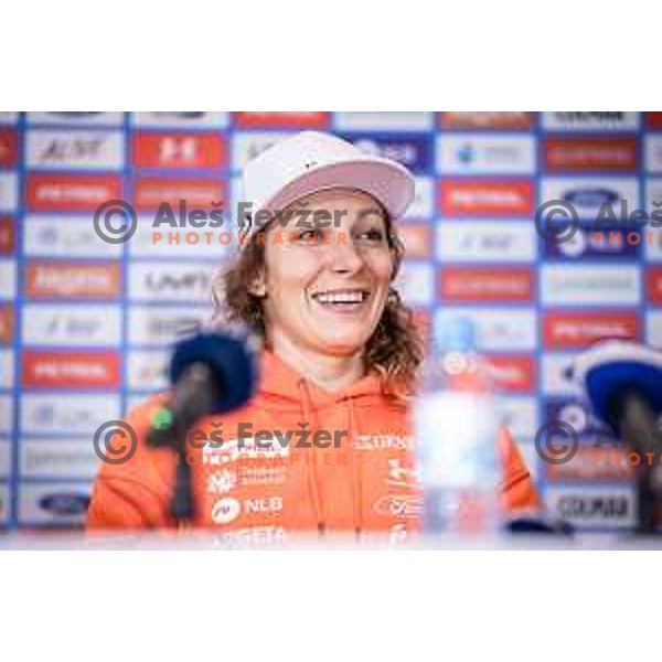 Ilka Stuhec during press conference in Hotel Arena, Maribor, Slovenia on October 19, 2023. Photo: Jure Banfi