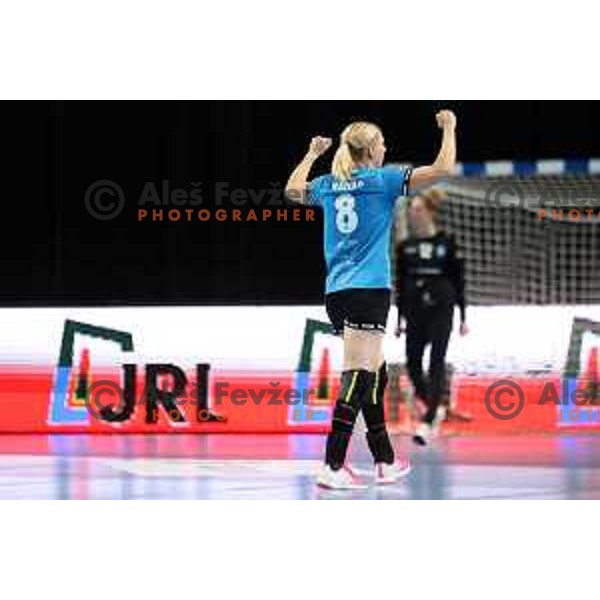 Tamara Mavsar in action during EHF Champions League Women handball match between Krim Mercator (SLO) and Vipers Kristiansand (NOR) in Ljubljana, Slovenia on October 21, 2023. Foto: Filip Barbalic