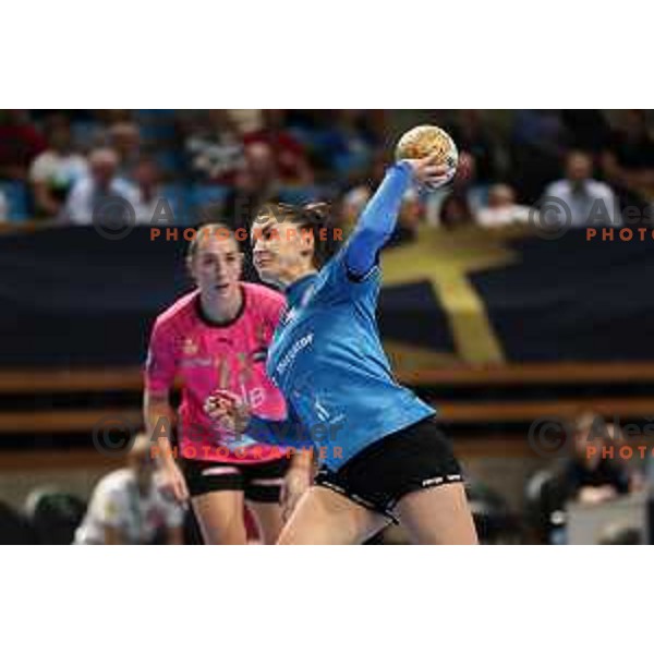 Jovanka Radicevic in action during EHF Champions League Women handball match between Krim Mercator (SLO) and Vipers Kristiansand (NOR) in Ljubljana, Slovenia on October 21, 2023. Foto: Filip Barbalic