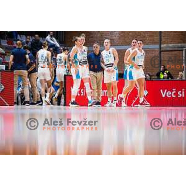 Team Slovenia in action during FIBA Women’s EuroBasket Qualifiers match between national teams of Slovenia and Bulgaria, Kodeljevo Hall on November 12, Ljubljana, Slovenia.