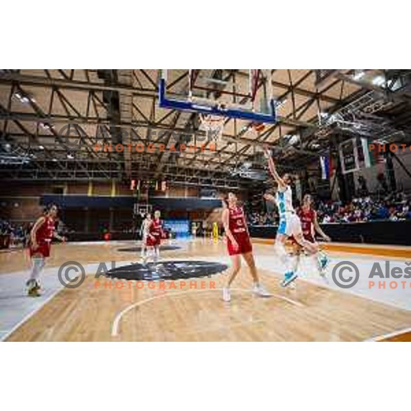 Eva Lisec of Slovenia in action during FIBA Women’s EuroBasket Qualifiers match between national teams of Slovenia and Bulgaria, Kodeljevo Hall on November 12, Ljubljana, Slovenia.