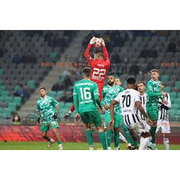 Denis Pintol in action during Prva liga Telemach 2023/2024 football match between Olimpija and Mura in Ljubljana, Slovenia on November 12, 2023 