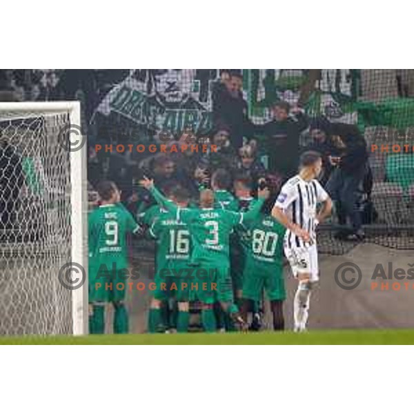 during Prva liga Telemach 2023/2024 football match between Olimpija and Mura in Ljubljana, Slovenia on November 12, 2023