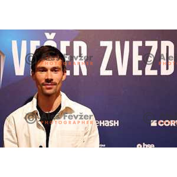 Primoz Roglic at The Night of the Stars of Slovenia Cycling Federation event with awards for best cyclists in 2023 in Ljubljana, Slovenia on November 13, 2023