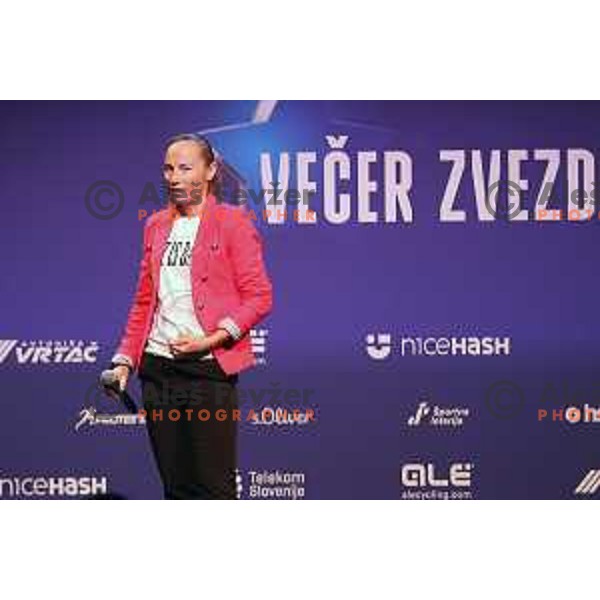 Petra Pasar at The Night of the Stars of Slovenia Cycling Federation event with awards for best cyclists in 2023 in Ljubljana, Slovenia on November 13, 2023