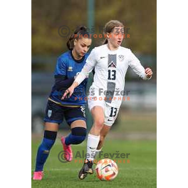 Naja Mihelic of Slovenia in action during WA -19 European Championships 2024 Qualifiers between Slovenia and Kosovo in Catez ob Savi, Slovenia on November 14, 2023
