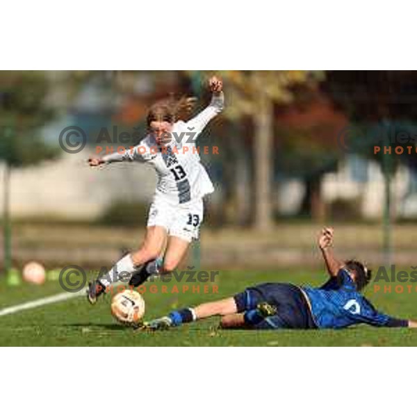 Naja Mihelic of Slovenia in action during WA -19 European Championships 2024 Qualifiers between Slovenia and Kosovo in Catez ob Savi, Slovenia on November 14, 2023