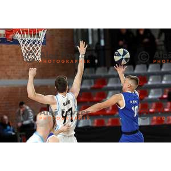 In action during Nova KBM League 2023/2024 basketball match between Ilirija and LTH Castings in Ljubljana, Slovenia on November 18, 2023
