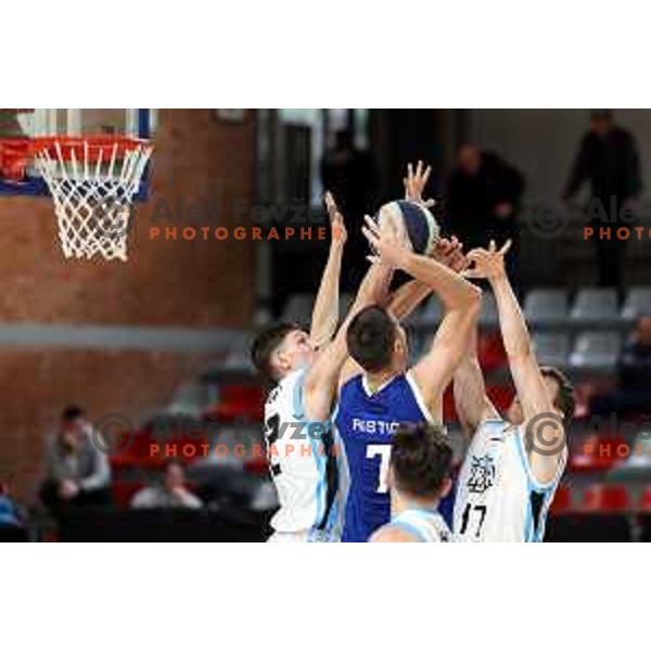 In action during Nova KBM League 2023/2024 basketball match between Ilirija and LTH Castings in Ljubljana, Slovenia on November 18, 2023