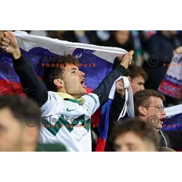 of Slovenia in action during at EURO 2024 Qualifiers between Slovenia and Kazakhstan in Ljubljana, Slovenia on November 20, 2023