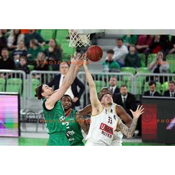Alexander Shashkov in action during BKT EuroCup 2023-2024 regular season basketball match between Cedevita Olimpija (SLO) and Umana Reyer Venezia (ITA) in Ljubljana, Slovenia on January 17, 2024