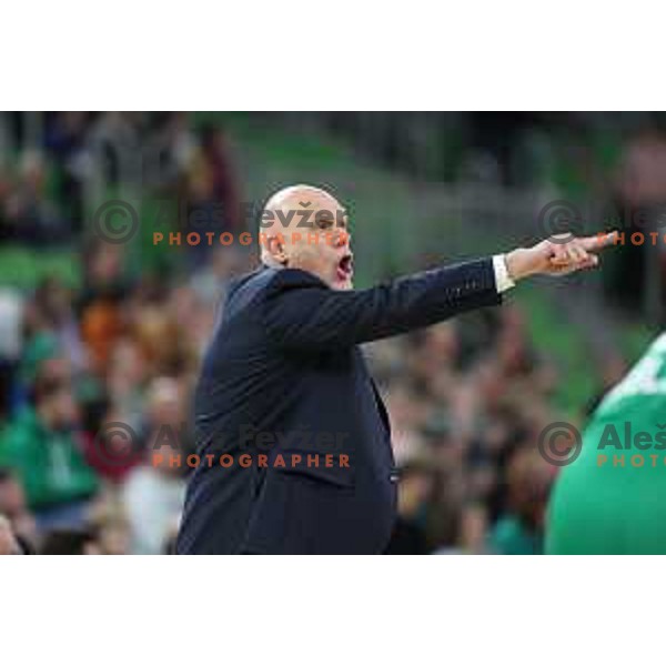 Neven Spahija, head coach of Umana Reyer during BKT EuroCup 2023-2024 regular season basketball match between Cedevita Olimpija (SLO) and Umana Reyer Venezia (ITA) in Ljubljana, Slovenia on January 17, 2024