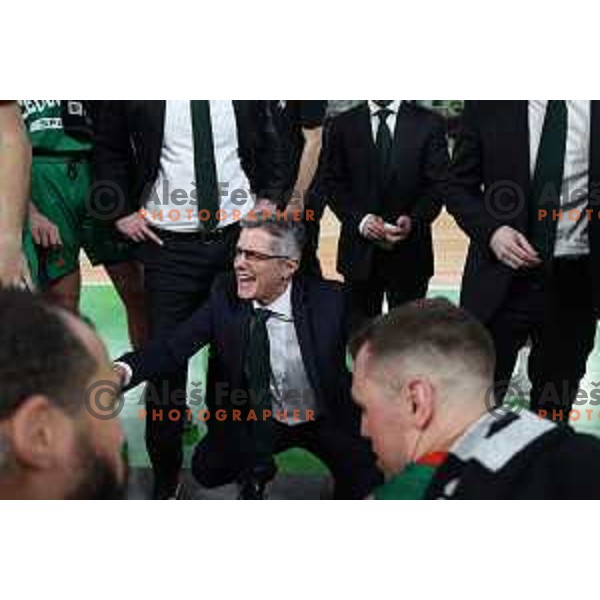 Zoran Martic, head coach of Cedevita Olimpija during BKT EuroCup 2023-2024 regular season basketball match between Cedevita Olimpija (SLO) and Umana Reyer Venezia (ITA) in Ljubljana, Slovenia on January 17, 2024