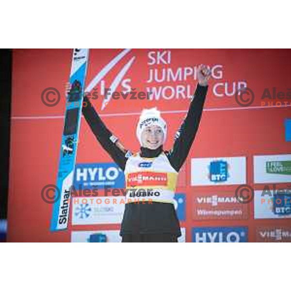 Nika Prevc (SLO) second placed at FIS World Cup ski jumping Women’s competition in Ljubno ob Savinji, Slovenia on January 27, 2024