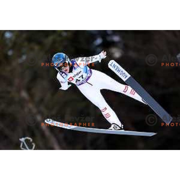 Second-placed Eva Pinklenig (AUT) at the FIS World Cup ski jumping Women’s competition in Ljubno ob Savinji, Slovenia on January 28, 2024