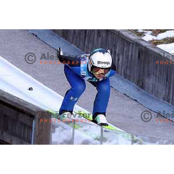 Nika Kriznar (SLO) in action during FIS World Cup ski jumping Women’s competition in Ljubno ob Savinji, Slovenia on January 28, 2024 