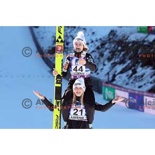 third-placed Nika Kriznar (SLO) at the FIS World Cup ski jumping Women’s competition in Ljubno ob Savinji, Slovenia on January 28, 2024