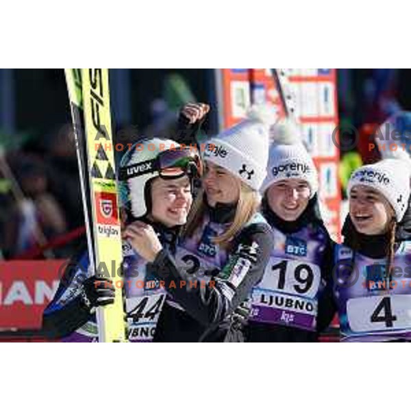 third-placed Nika Kriznar (SLO) at the FIS World Cup ski jumping Women’s competition in Ljubno ob Savinji, Slovenia on January 28, 2024