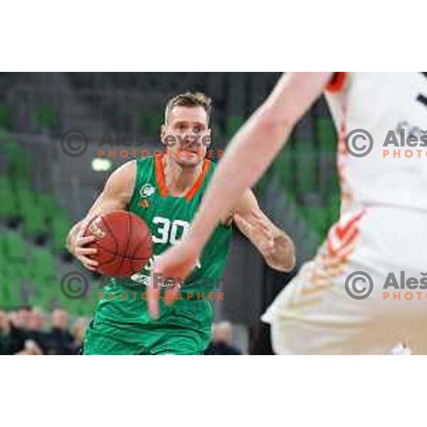 Zoran Dragic in action during BKT EuroCup 2023-2024 regular season basketball match between Cedevita Olimpija (SLO) and London Lions (GBR) in Ljubljana, Slovenia on January 31, 2024