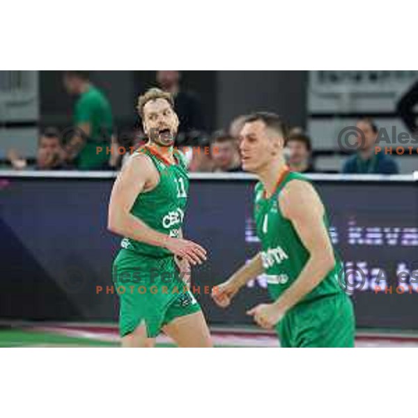 n action during BKT EuroCup 2023-2024 regular season basketball match between Cedevita Olimpija (SLO) and London Lions (GBR) in Ljubljana, Slovenia on January 31, 2024