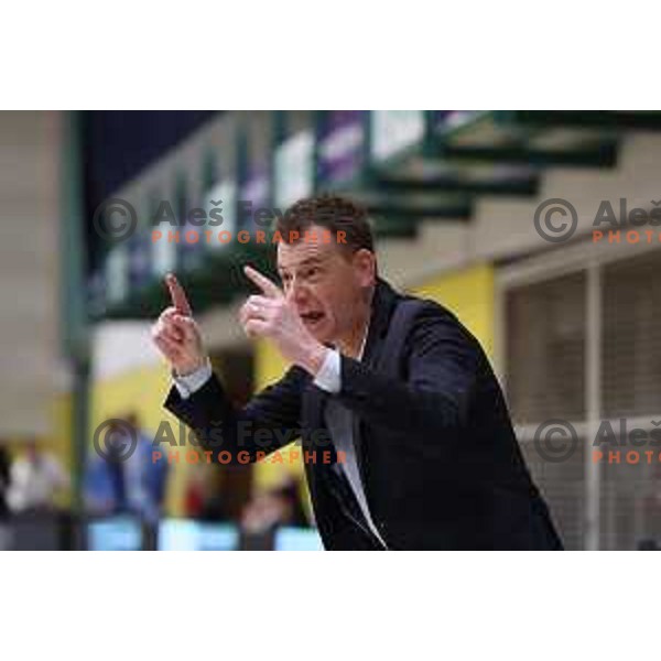 In action during quarter-final of Spar Cup 2023/2024 basketball match between Krka and Terme Olimia Podcetrtek in Novo Mesto, Slovenia on February 2, 2024