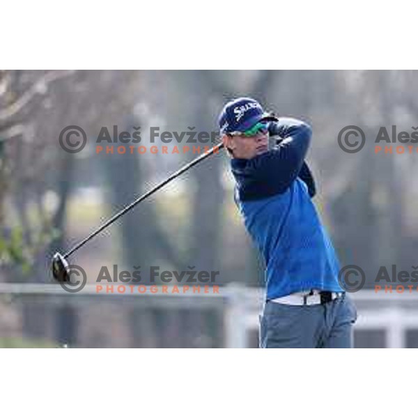 Nejc Cop Tomsic of Slovenia Golf team during practice session at Lipica golf course near Sezana, Slovenia on February 4, 2024