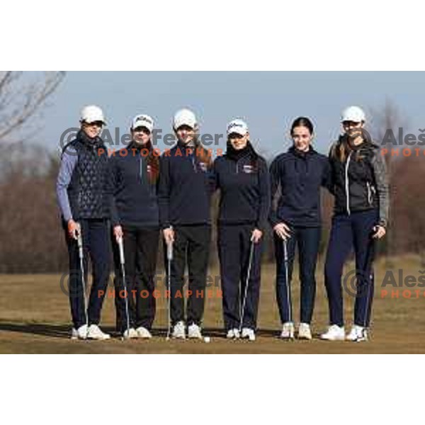 Of Slovenia Golf team during practice session at Lipica golf course near Sezana, Slovenia on February 4, 2024
