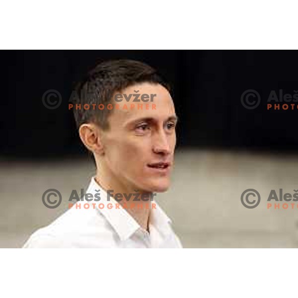 Peter Prevc during his farewell press conference where he announced his retirement from ski jumping in Nordic Ski centre Planica, Slovenia on February 6, 2024