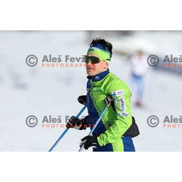 Anze Gros (SLO) during Men\'s Sprint Free Under 23 semi-final at Planica FIS Nordic Junior World Ski Championships, Slovenia on February 6, 2024 