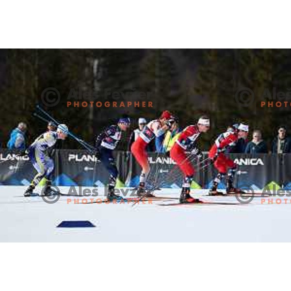Aleksander Elde Holmboe (NOR), gold medalist in Men\'s Sprint Free Under 23 Final at Planica FIS Nordic Junior World Ski Championships, Slovenia on February 6, 2024 