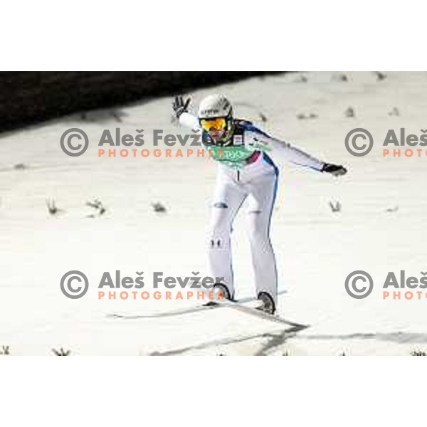 Jerica Jesenko of Team Slovenia, World Champions in Women Team Ski Jumping at Normal Hill during Planica FIS Nordic Junior World Ski Championships, Slovenia on February 9, 2024