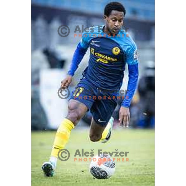 Rolando James Aarons in action during Prva liga Telemach football match between Celje and Mura in Stadion Z’dezele, Celje, Slovenia on February 11, 2024. Photo: Jure Banfi