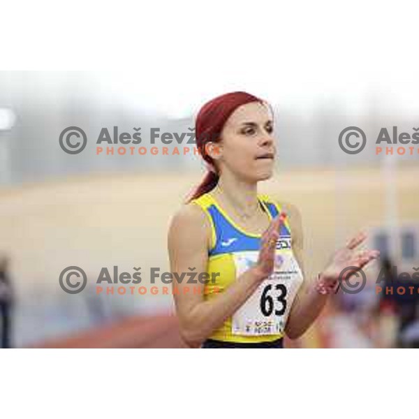 Klara Lukan, winner of Women’s 3000 meters at Slovenian Athletics Indoor Championship in Novo Mesto, Slovenia on February 18, 2024 