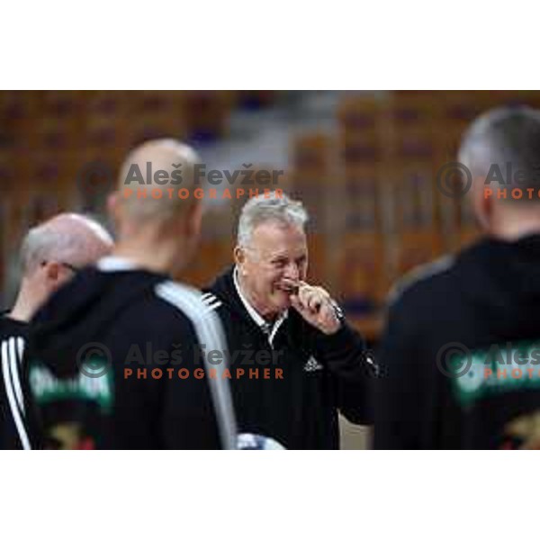 Zmago Sagadin during basketball meeting of Smelt Olimpija players of 1993-1994 season at 30th anniversary of victory 91-81 over Tau Ceramica in the Final of FIBA European Cup Cup in Lousanne, Switzerland. Players met in legendary Tivoli Hall, Ljubljana, Slovenia on March 15, 2024
