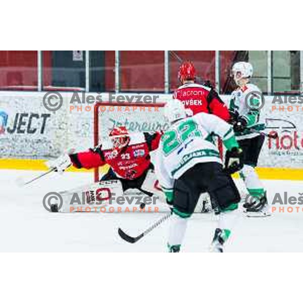 US Zan of HDD SIJ Acroni Jesenice In action during the fourth game of the Final of the Slovenian Ice-hockey League between SZ Olimpija and SIJ Acroni Jesenice in Tivoli Hall, Ljubljana, Slovenia on March 15, 2024